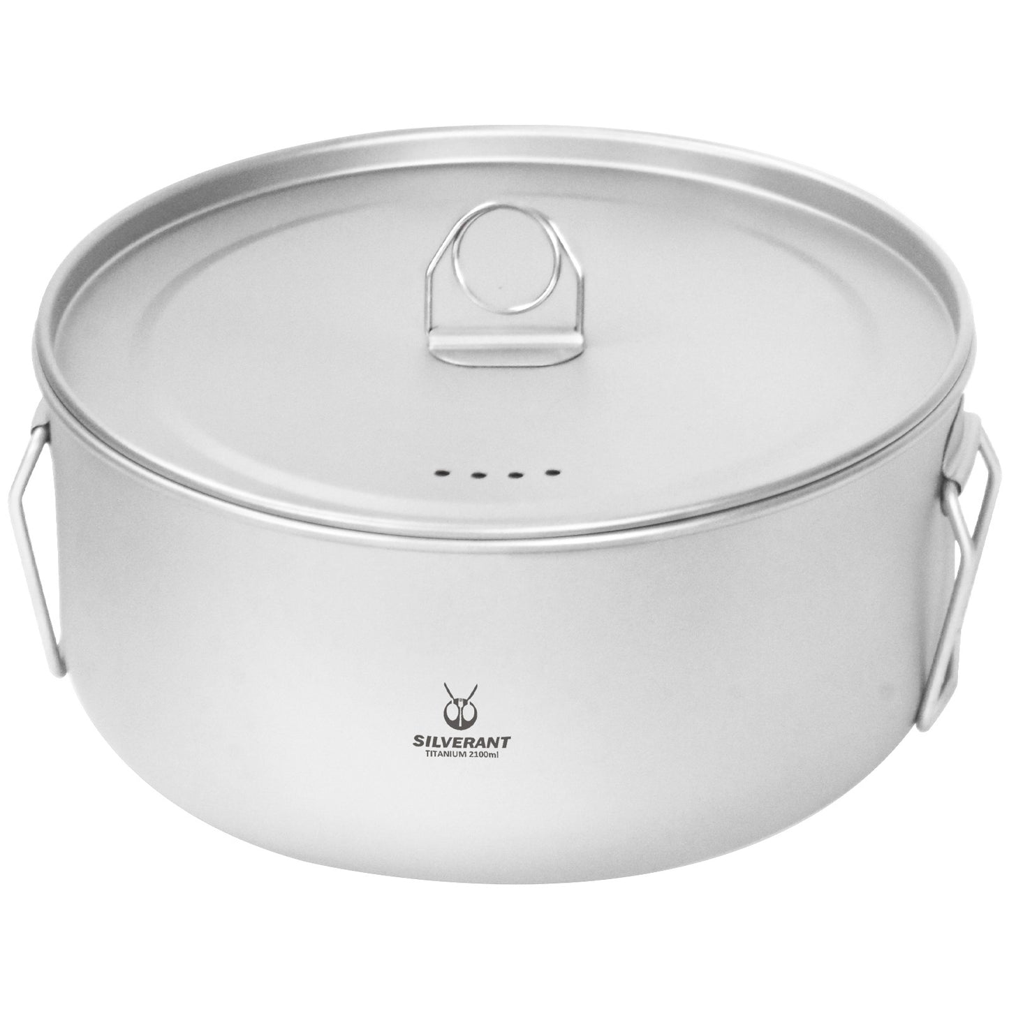 SilverAnt Titanium Camping Pot With Lid 2100ml/73.9 fl oz