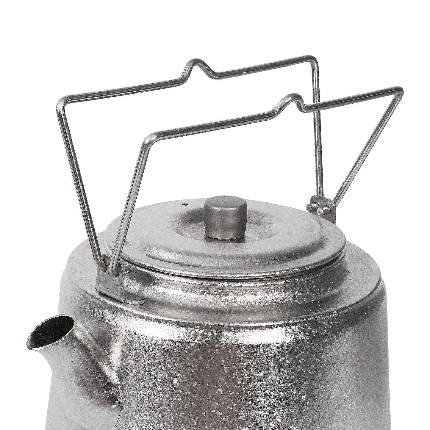 Titanium Bushcraft Kettle - Crystallized Finish - two handles