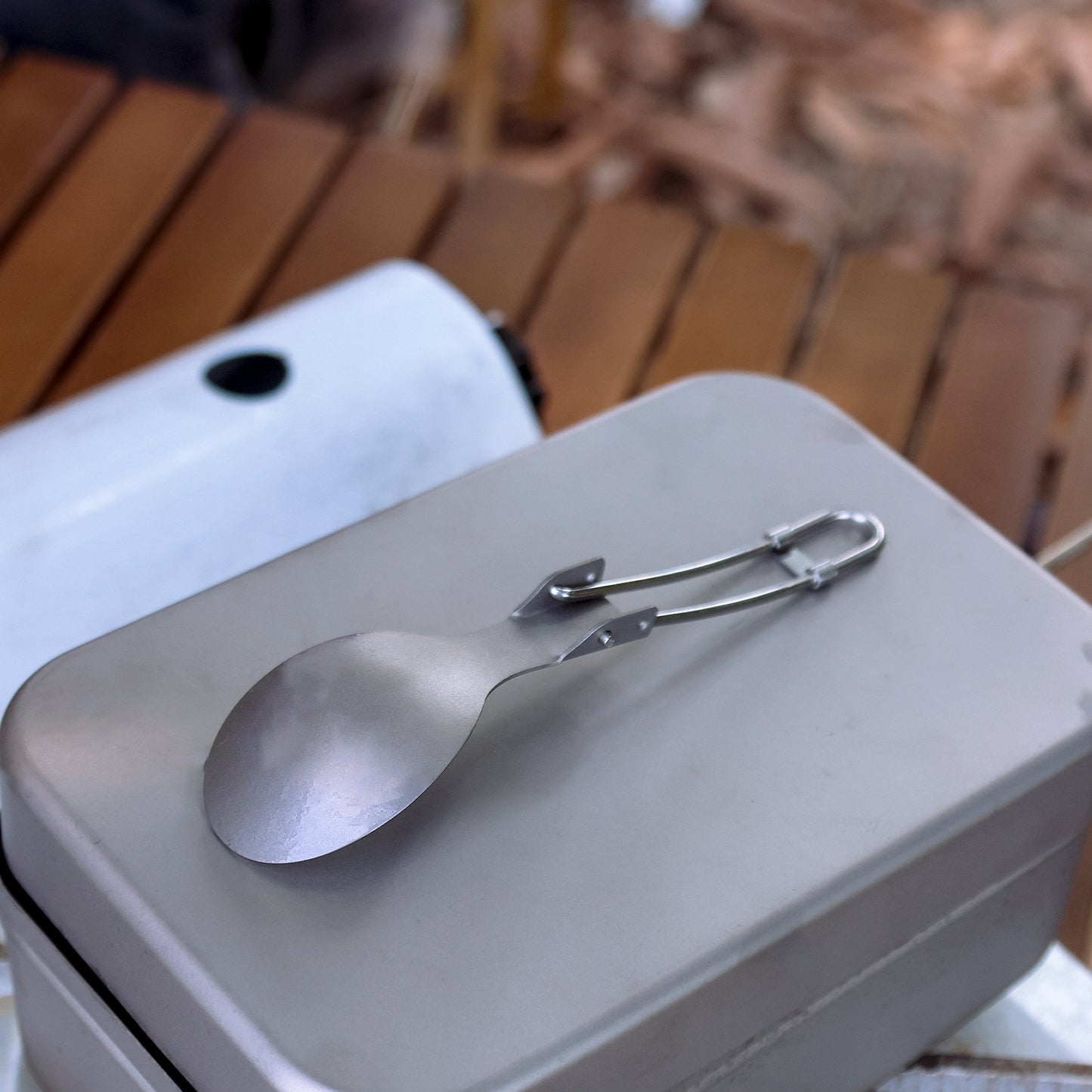 Ultralight Titanium Folding Spork & Spoon - SilverAnt Outdoors