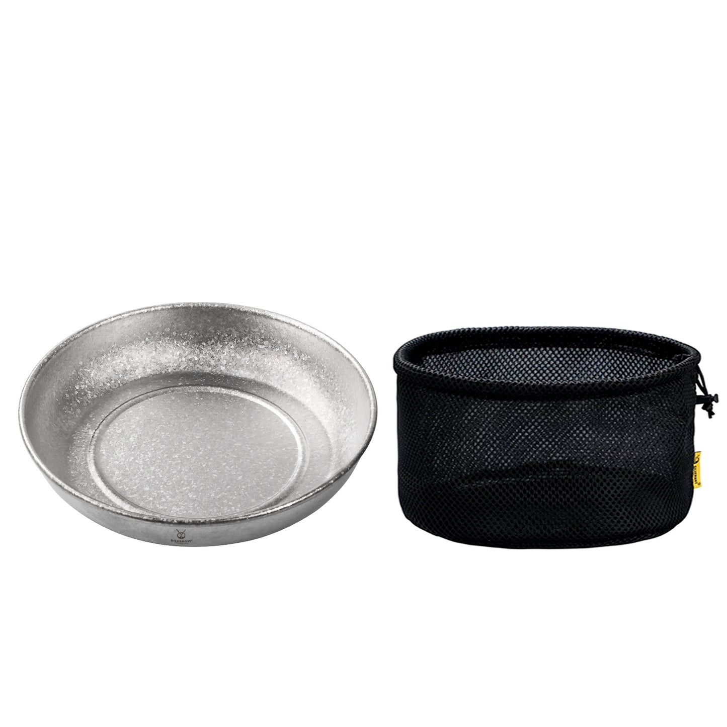 SilverAnt Titanium Camping Plate with a Crystallized Finish 400ml/13.53 fl oz - the package