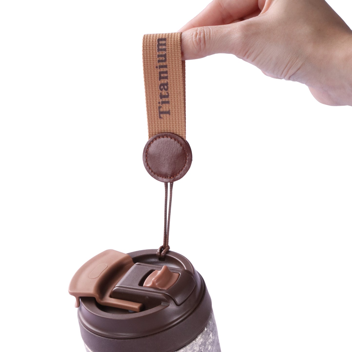 Crystallized Titanium Insulated Travel Coffee Mug with Lid 400ml/14 fl oz - Classic Silver