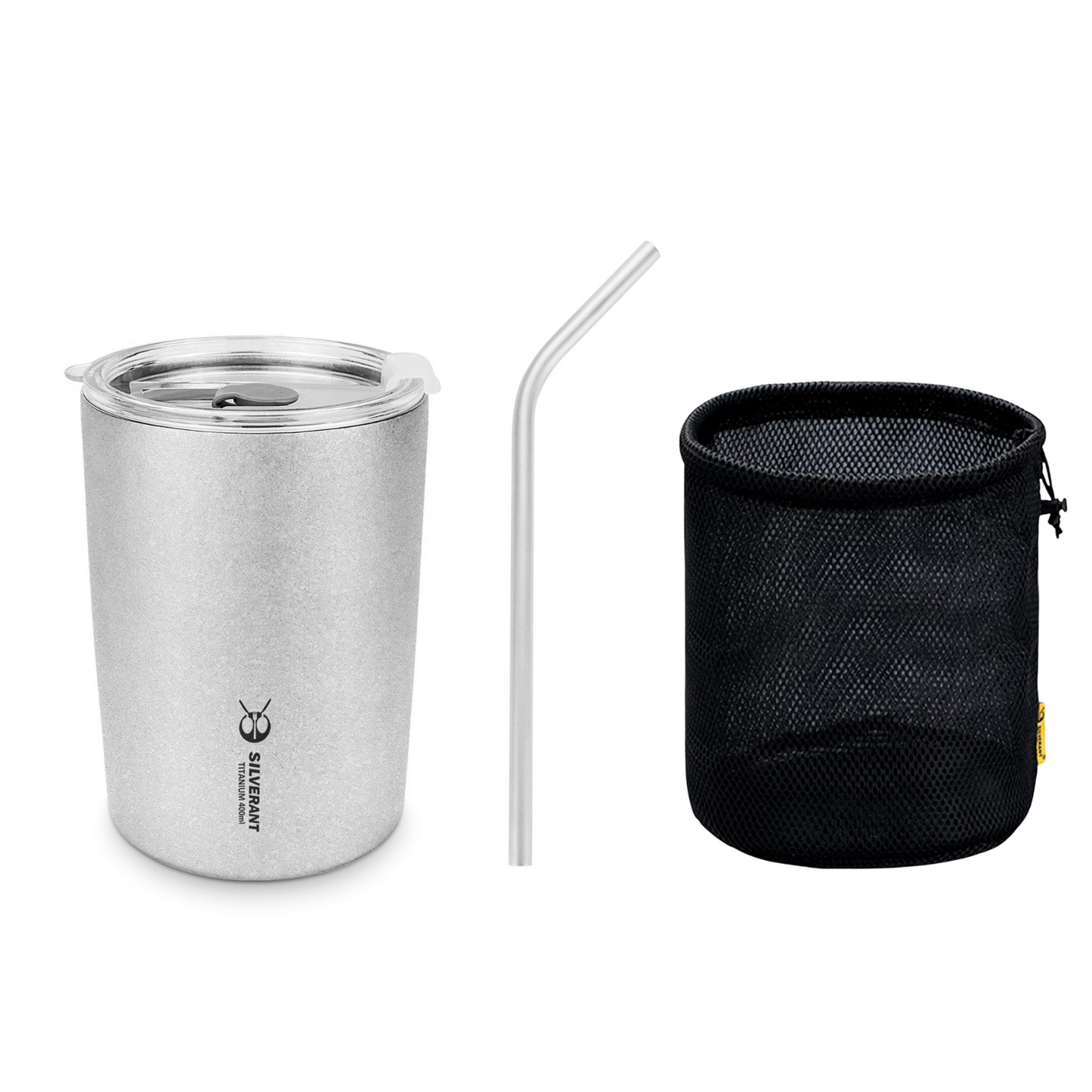 Ultralight Titanium Double-Wall Coffee Cup 400ml/14 fl oz - SilverAnt Outdoors