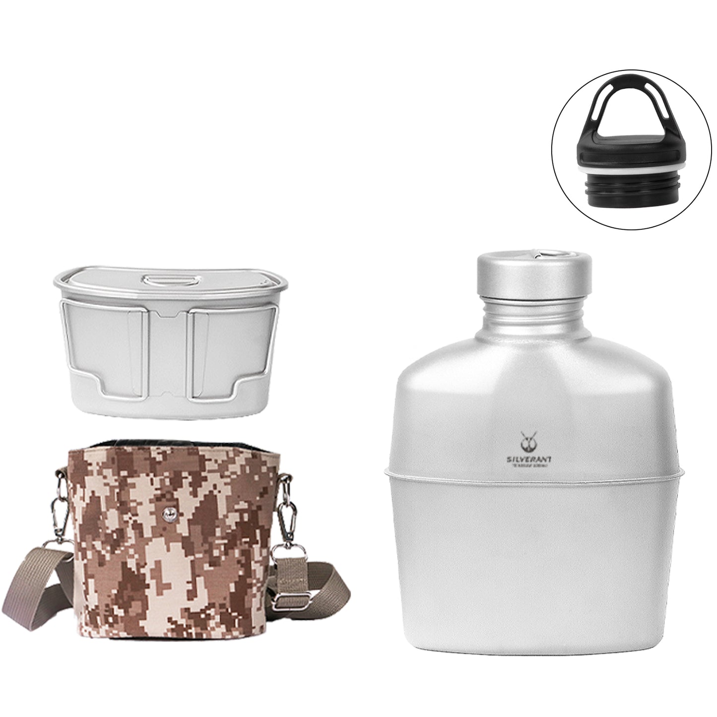 Titanium Canteen Military Mess Kit - SilverAnt Outdoors