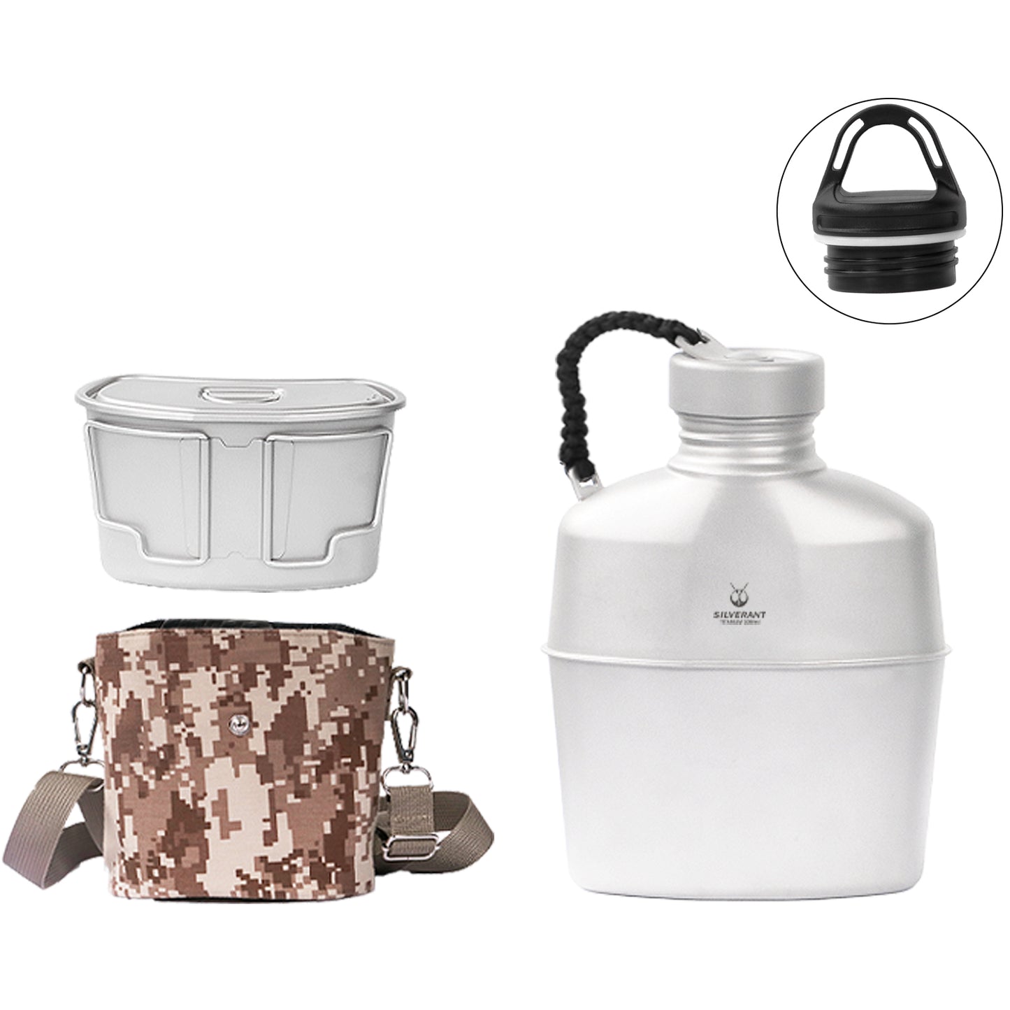 Titanium Canteen Military Mess Kit - SilverAnt Outdoors