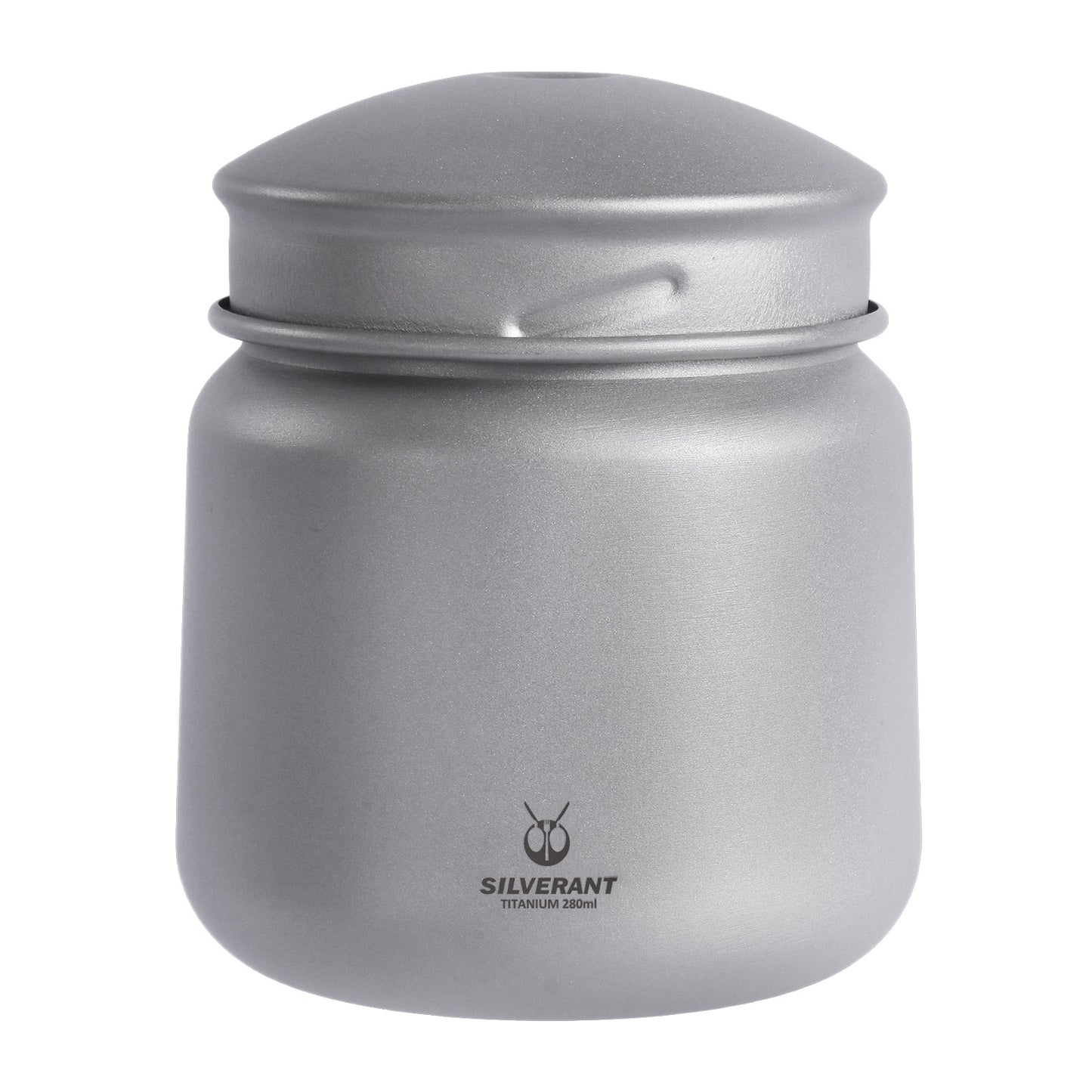 SilverAnt Ultralight Sandblasted Watertight Titanium Container – 280ml / 9.47 fl oz