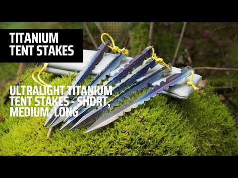 Load and play video in Gallery viewer, Ultralight Y-Shape Titanium Tent Stake