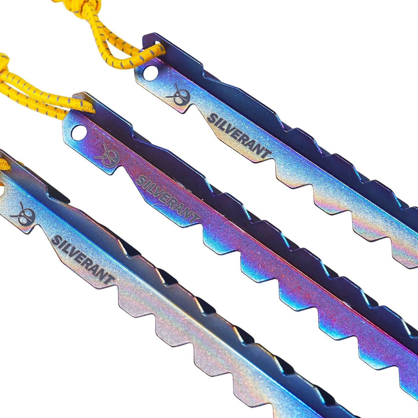 SilverAnt Outdoors Titanium Y-Shape Tent Stakes - 6-Pack - Small