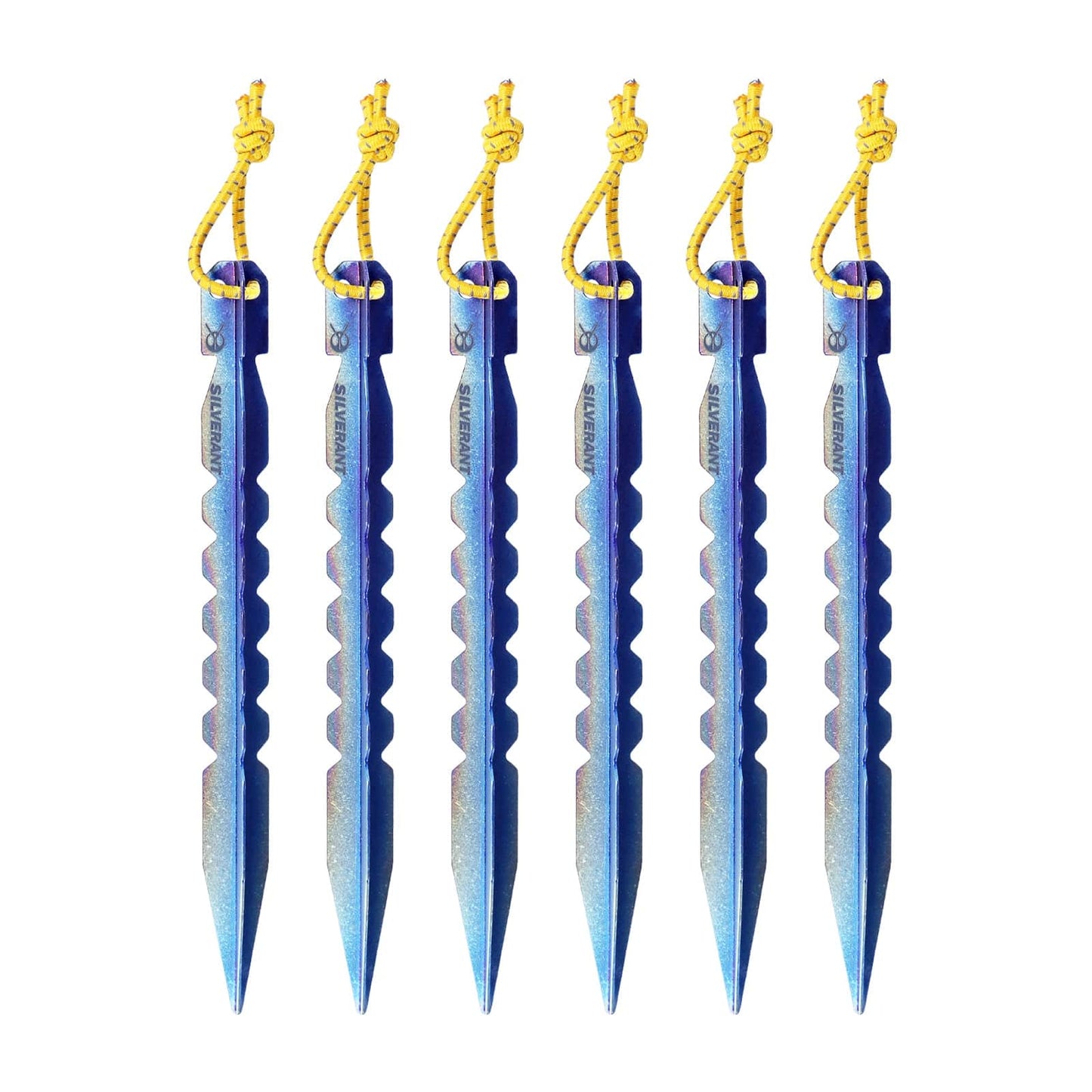 SilverAnt Outdoors Titanium Y-Shape Tent Stakes - 6-Pack - Medium