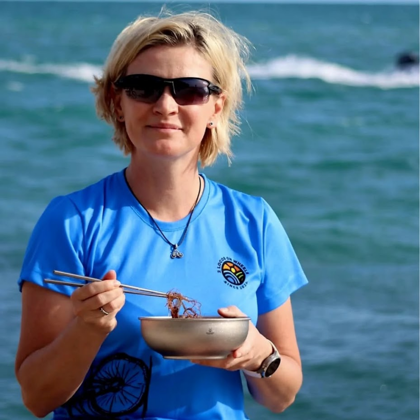 SilverAnt Titanium Camping Bowls - Crystallized Finish