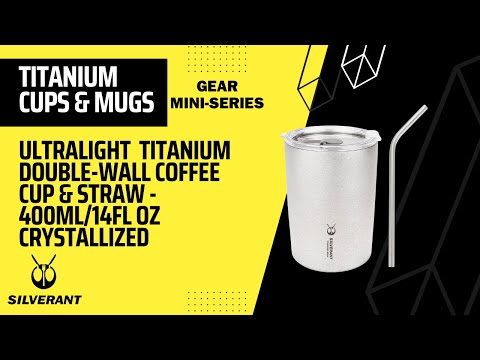 Load and play video in Gallery viewer, Ultralight Titanium Double-Wall Coffee Cup 400ml/14 fl oz