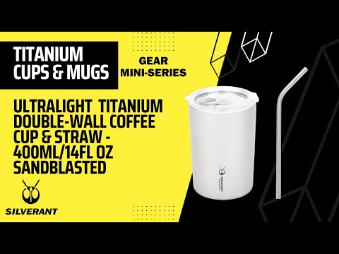 Load and play video in Gallery viewer, Ultralight Titanium Double-Wall Coffee Cup 400ml/14 fl oz