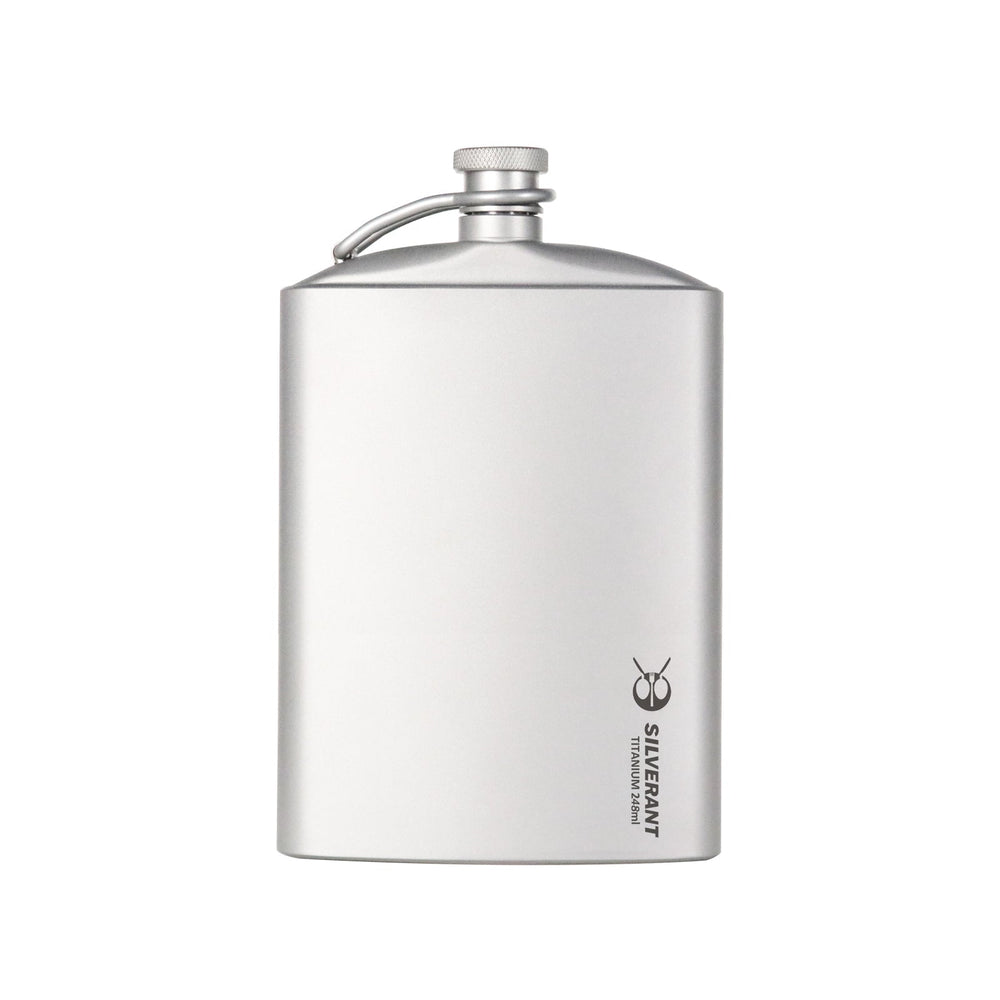 Titanium Hip Flask and Funnel 248ml/8.73 fl oz - SilverAnt Outdoors
