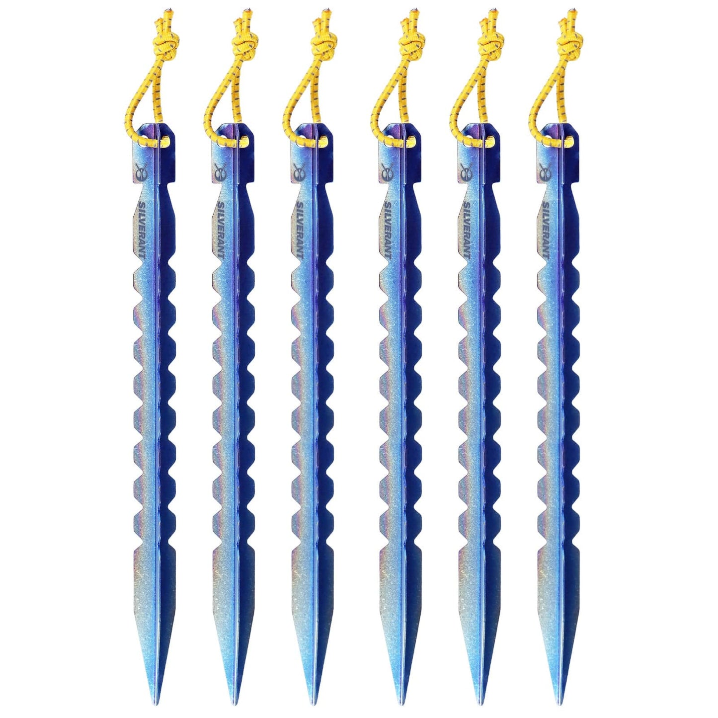 Titanium Y-Shape Tent Stakes - Large 6-Pack - SilverAnt Outdoors