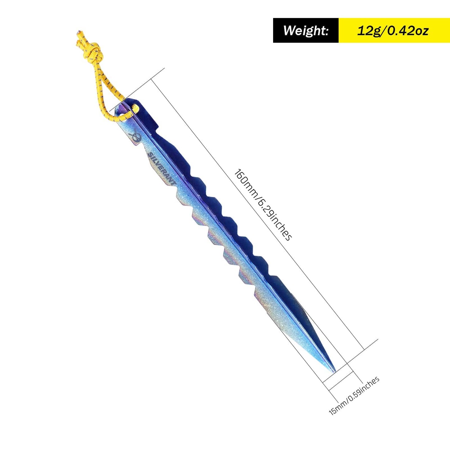 Ultralight Y-Shape Titanium Tent Stake - Medium - SilverAnt Outdoors