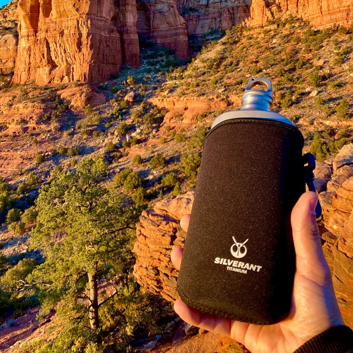 Titanium Water Bottle 800ml/28.16 fl oz - Slim - SilverAnt Outdoors