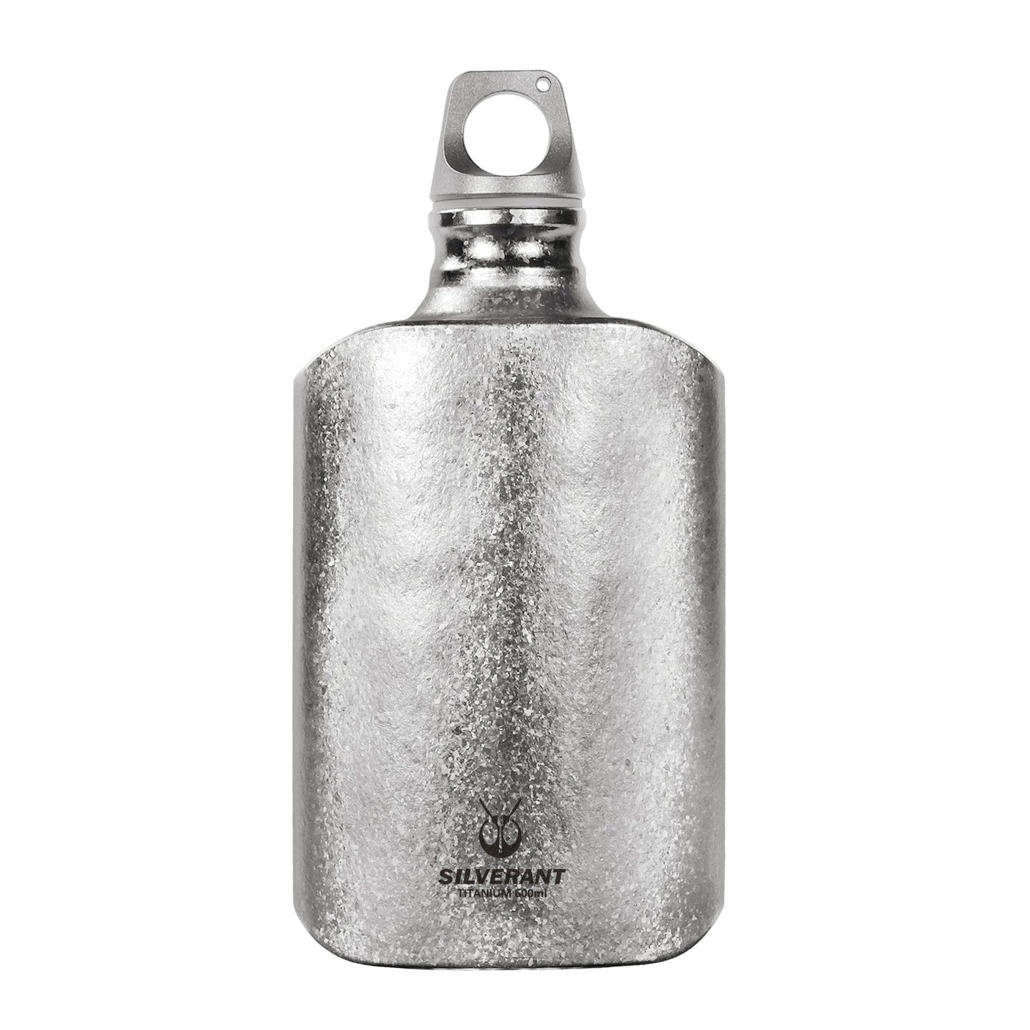 Ultralight Titanium Water Bottle 600ml/21 fl oz - Slim - SilverAnt Outdoors