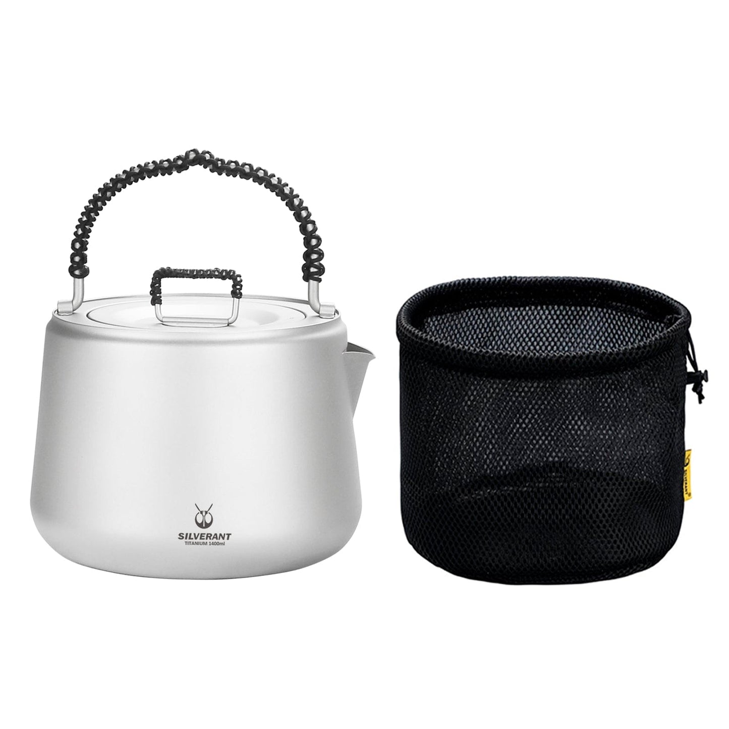 Large Titanium Kettle 1400ml/49 fl oz - SilverAnt Outdoors