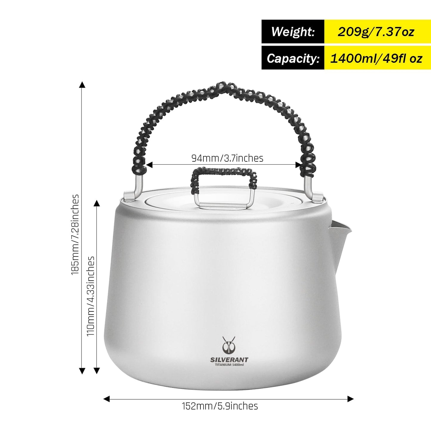 
                  
                    Large Titanium Kettle 1400ml/49 fl oz
                  
                