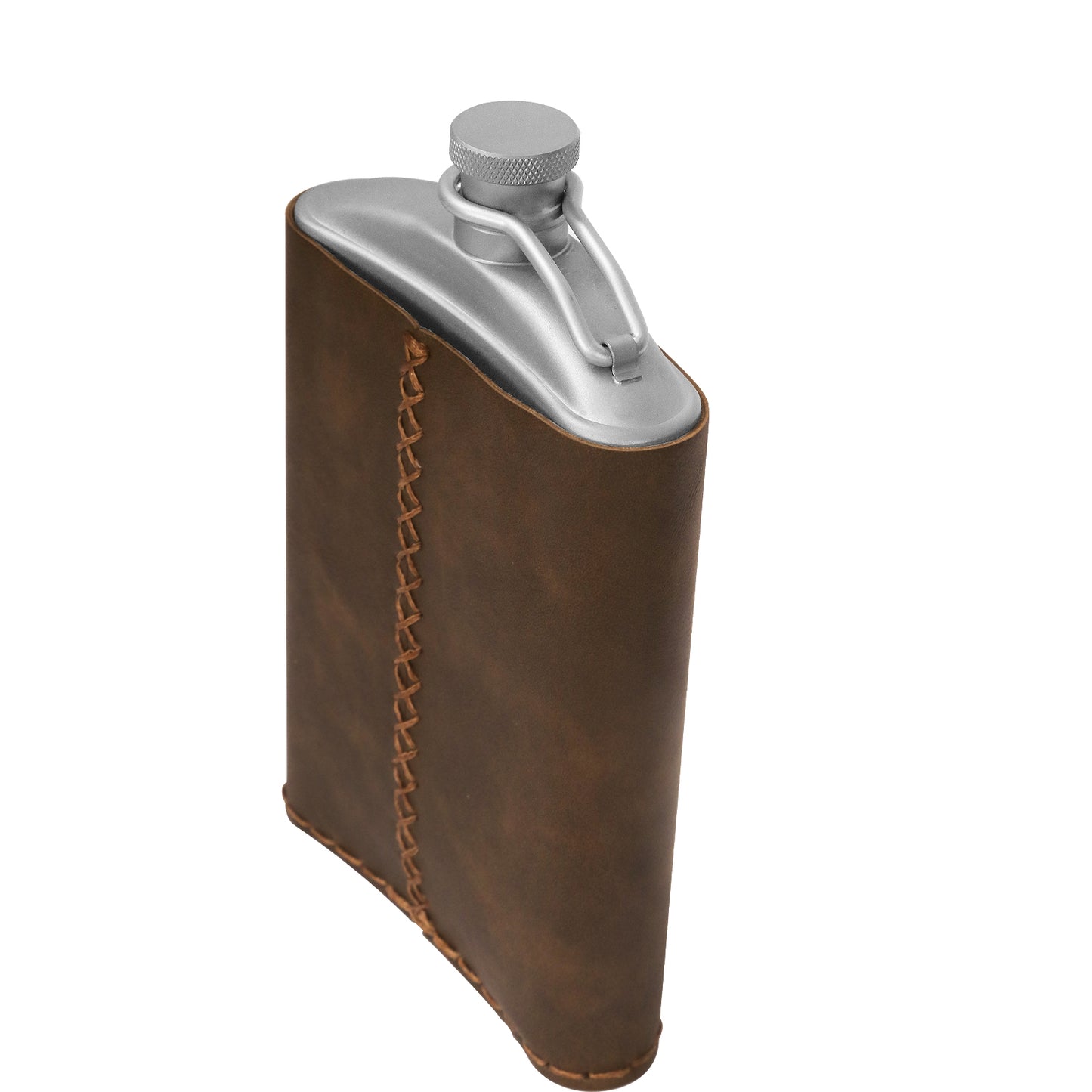 
                  
                    SilverAnt Titanium Hip Flask and Funnel 248ml/8.73 fl oz with PU leather sleeve
                  
                