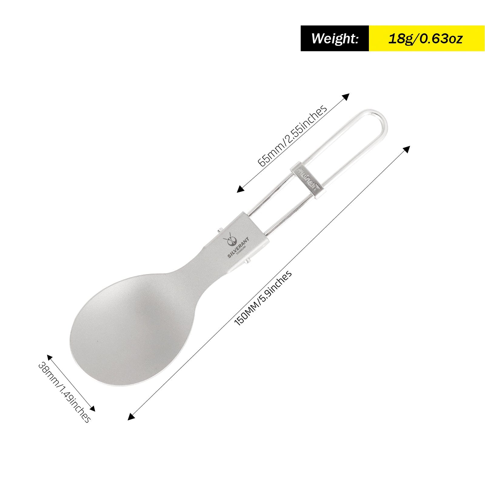 Ultralight Titanium Folding Spork & Spoon | SilverAnt Outdoors