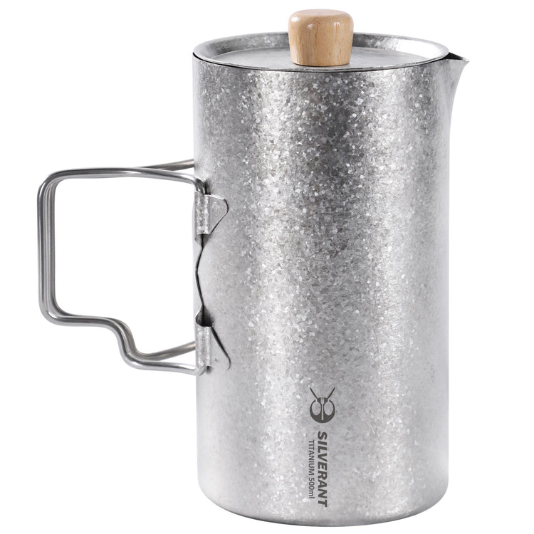 
                  
                    Ultralight Titanium Coffee French Press - SilverAnt Outdoors
                  
                