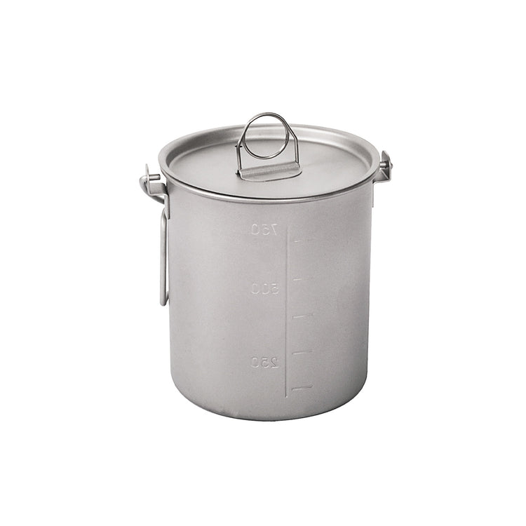 
                  
                    Titanium Pot 750ml/25 fl oz with Lid and Bail Handle - SilverAnt Outdoors
                  
                