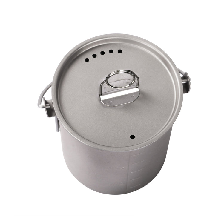 
                  
                    Titanium Pot 750ml/25 fl oz with Lid and Bail Handle - SilverAnt Outdoors
                  
                