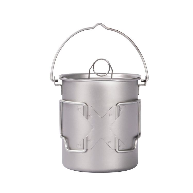 
                  
                    Titanium Pot 750ml/25 fl oz with Lid and Bail Handle - SilverAnt Outdoors
                  
                