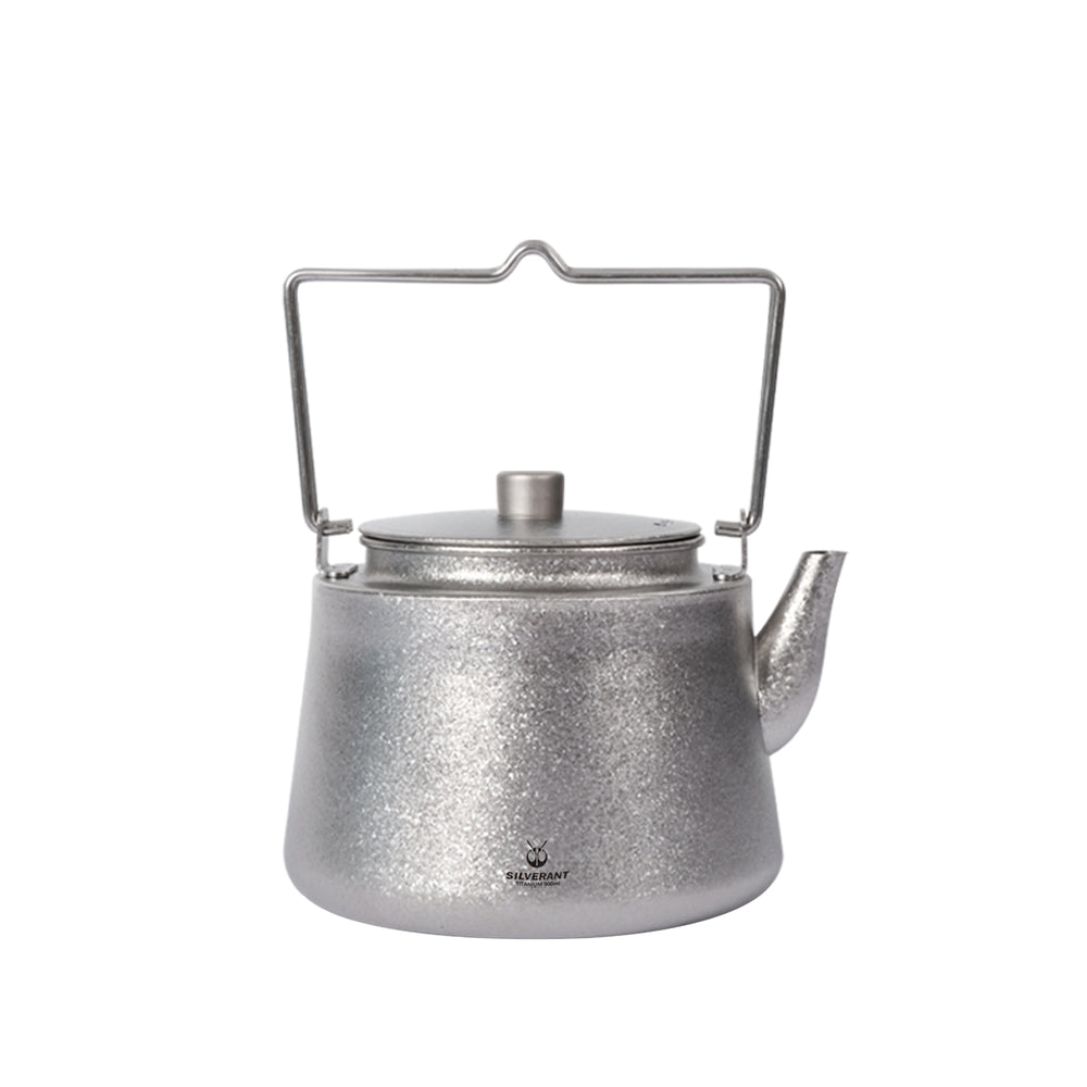 HWZBBEN Titanium Outdoor Camping Kettle Water Boiling Kettles Teaware with  Folding Handle 700ml
