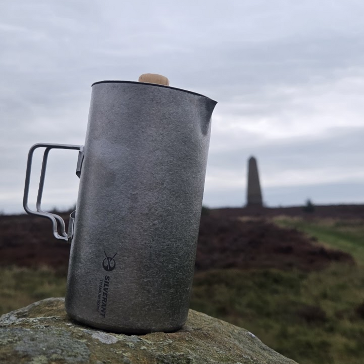 
                  
                    Ultralight Titanium Coffee French Press - SilverAnt Outdoors
                  
                