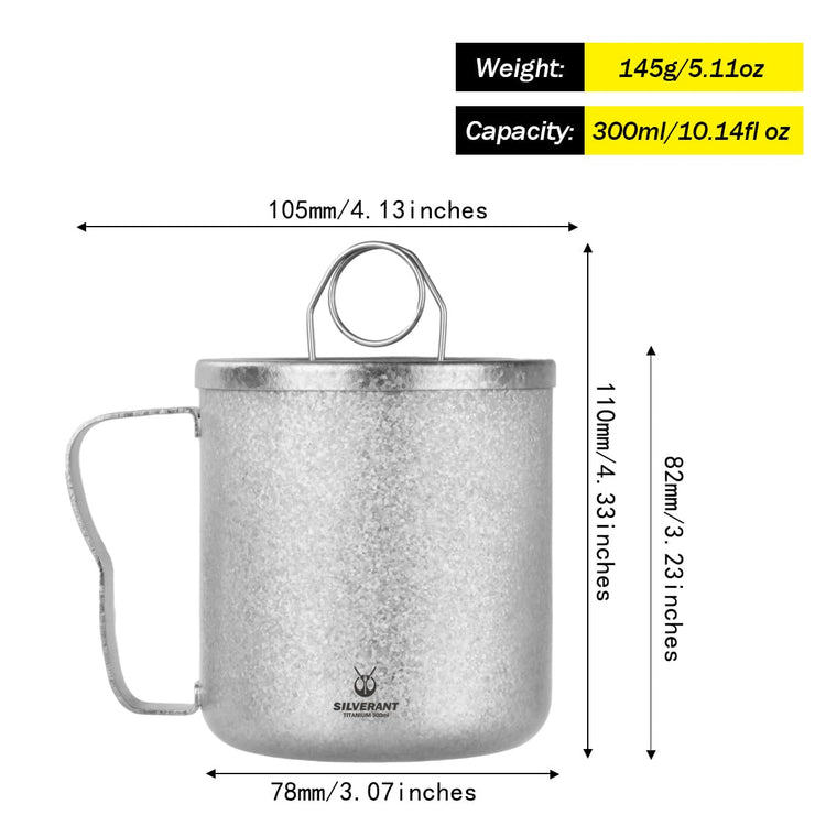 
                  
                    Crystallized Titanium Double-wall Mug with Lid 300ml/10.14 fl oz - Classic Handle
                  
                