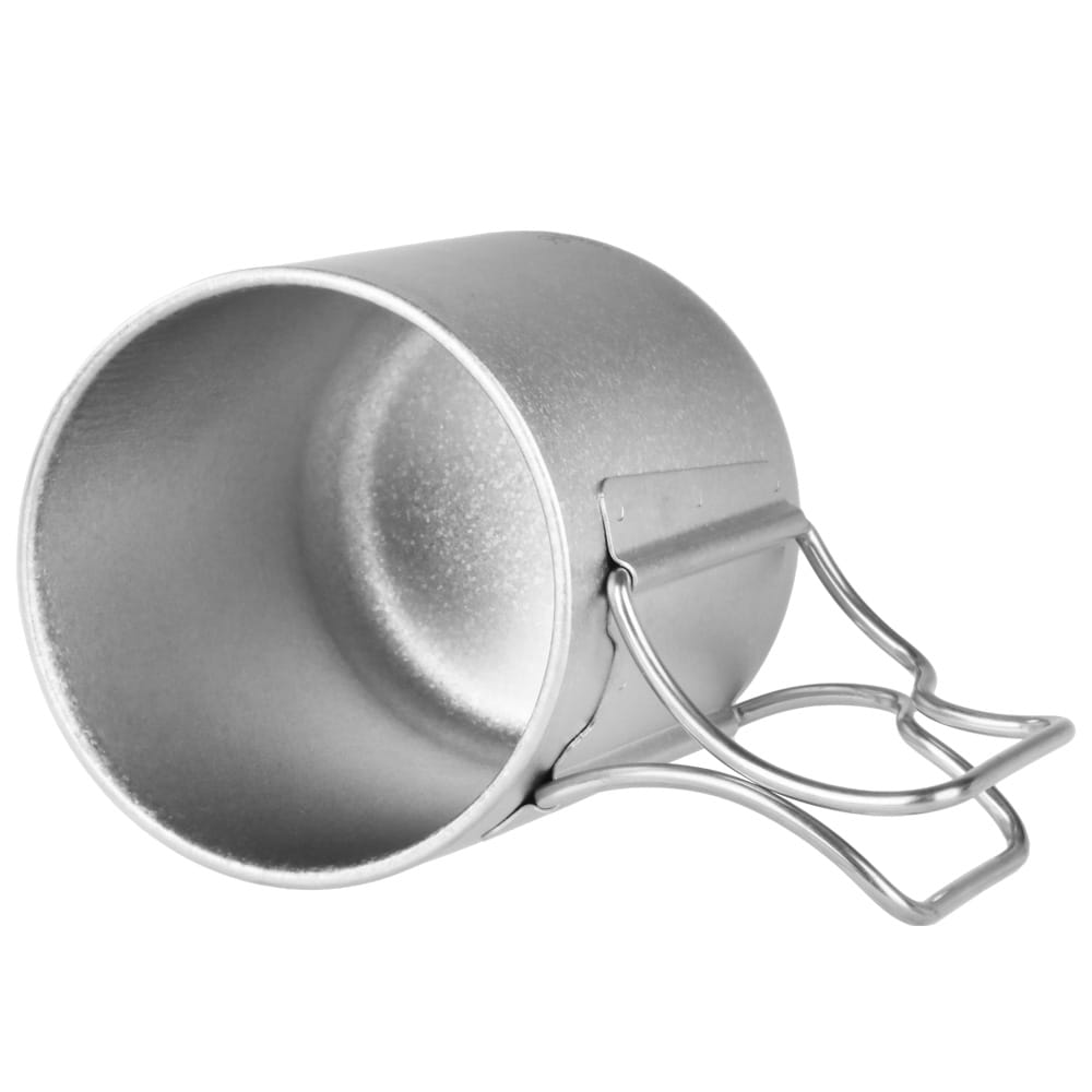 Crystallized Titanium Double-wall Mug with Lid 300ml/10.14 fl oz - Folding Handles
