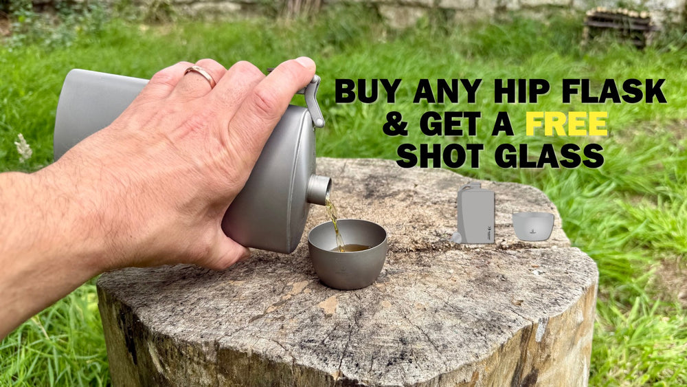 Hi Flask and Shot Glass For Free Promotion Banner