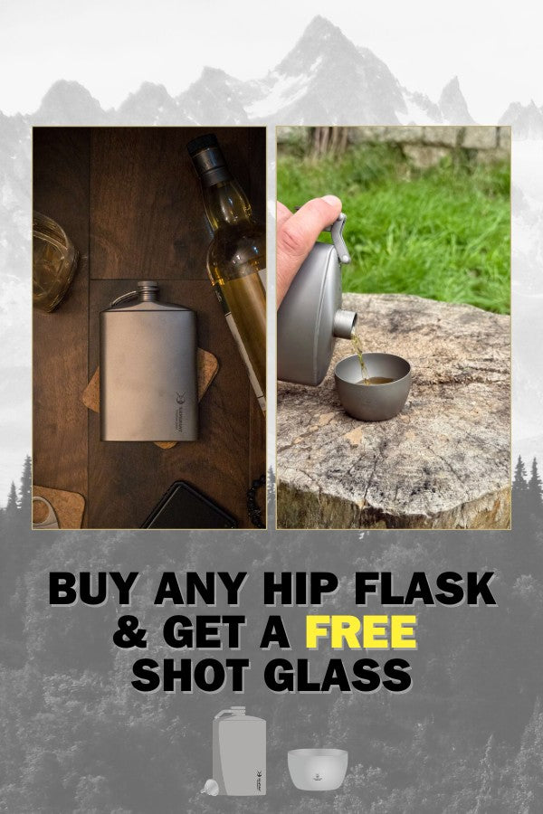 Hi Flask and Shot Glass For Free Promotion Banner