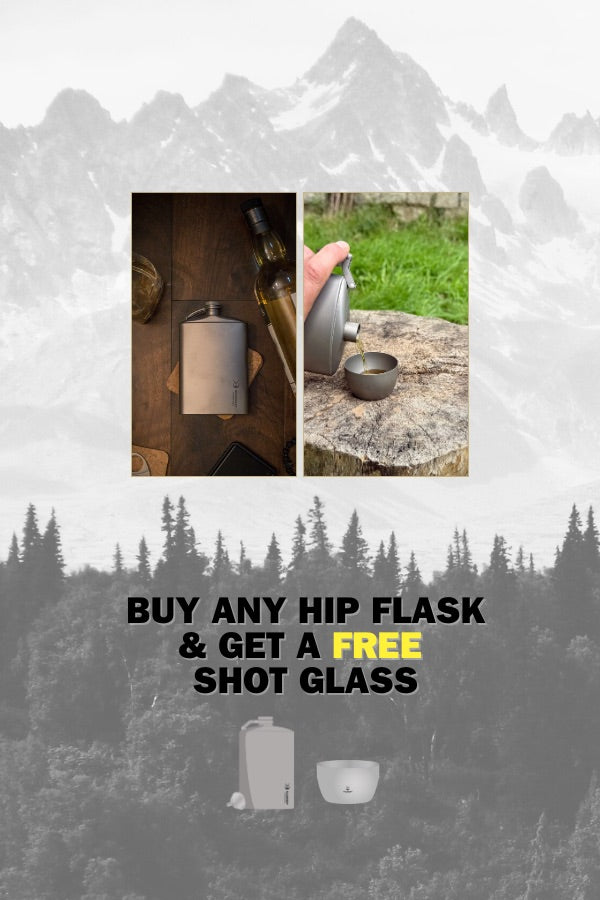 Hip Flask & Shot Glass Promo Banner