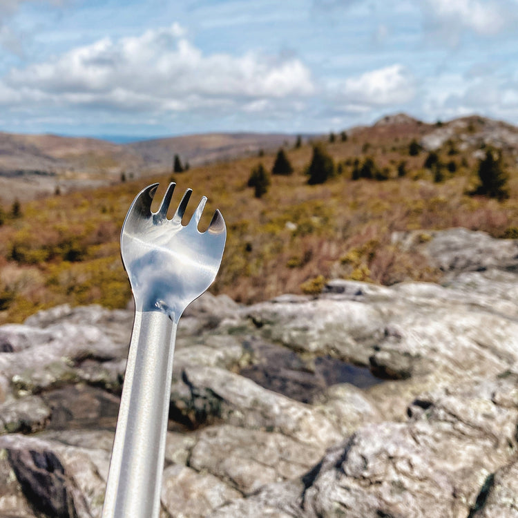 
                  
                    Long Handle Titanium Spork - SilverAnt Outdoors
                  
                