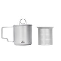 Titanium Double Wall Mug 300ml/10.14fl oz - Classic & Foldable Handles