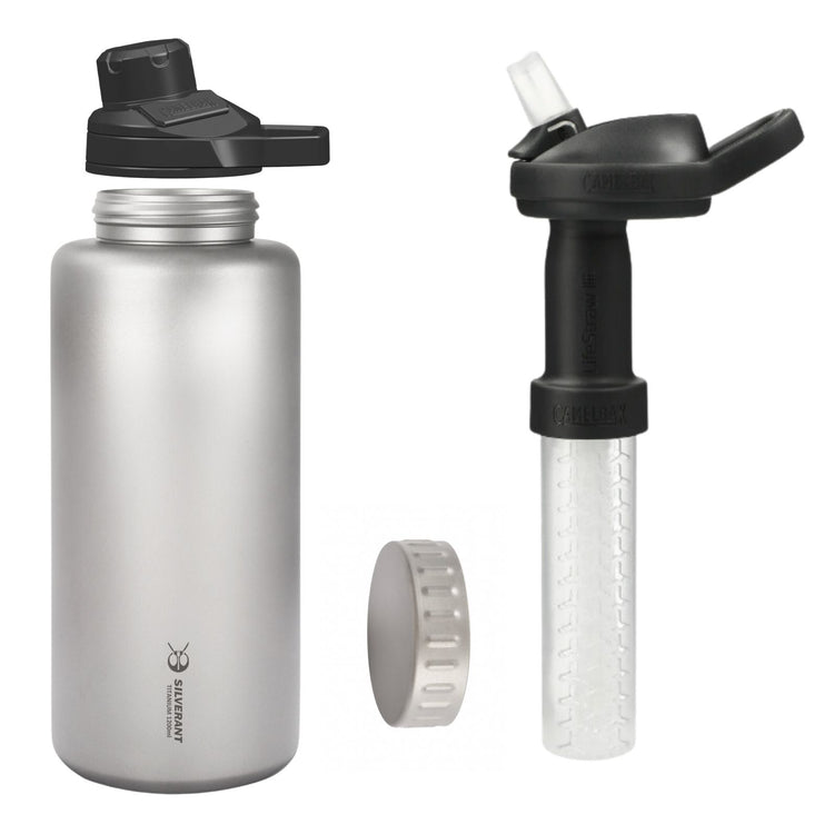 
                  
                    Large Titanium Water Bottle Wide Mouth -1200ml/42.2 fl oz & 1500ml/52.8 fl oz - SilverAnt Outdoors
                  
                