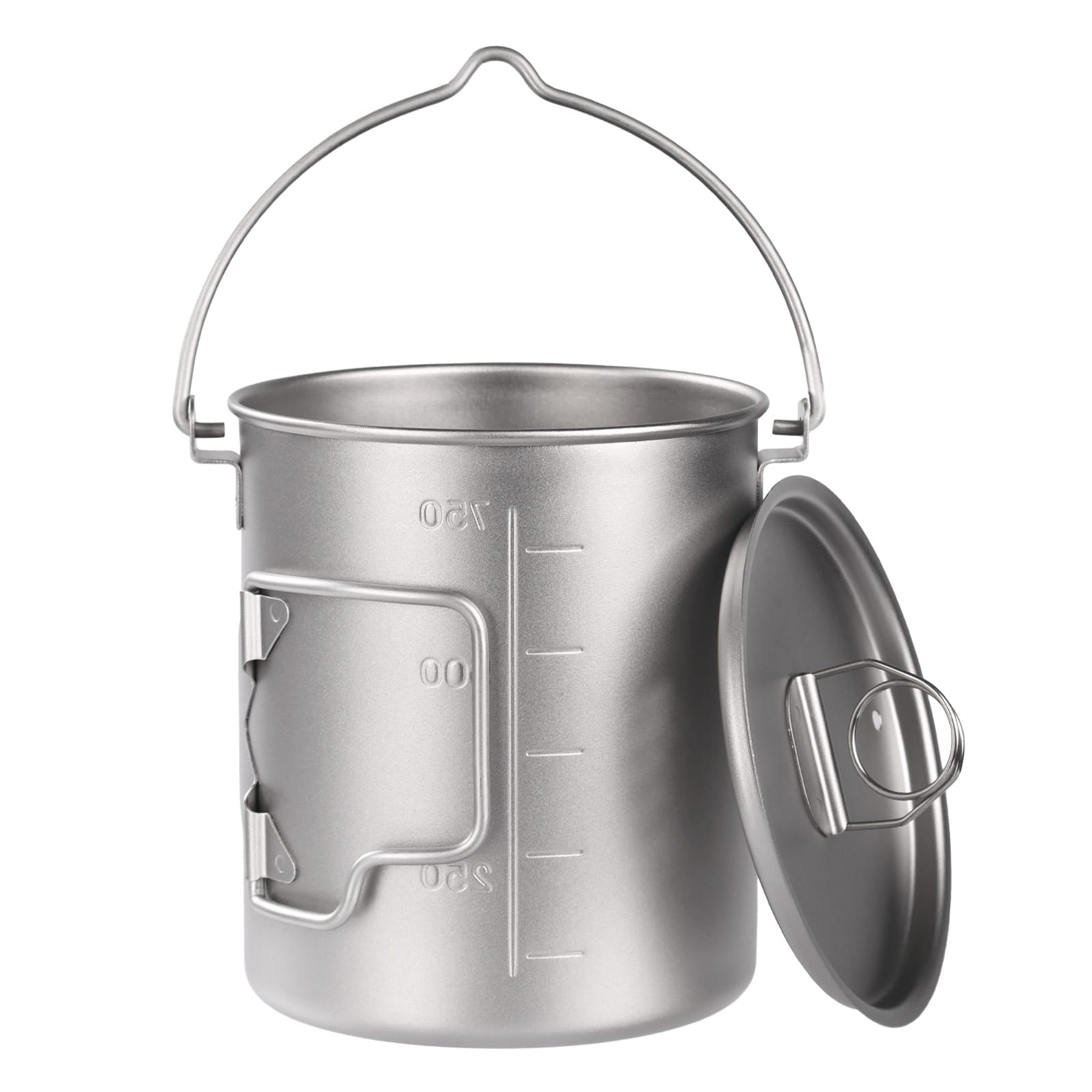 Titanium Pot 750ml/25fl oz with Lid & Bail Handle | SilverAnt Outdoors