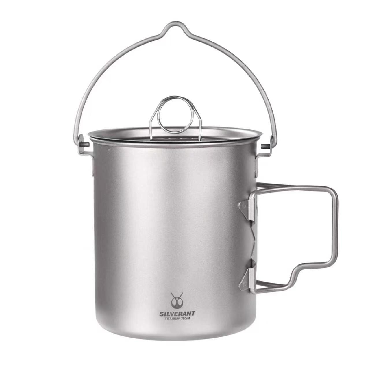 Titanium Pot 750ml 25 fl oz Lid Bail Handle