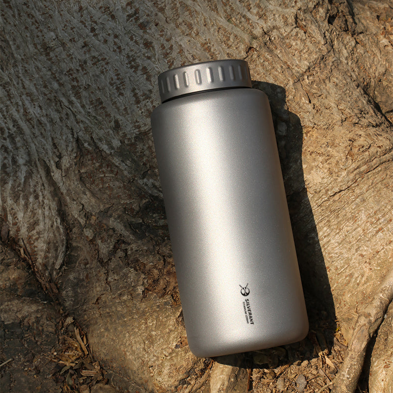 
                  
                    Large Titanium Water Bottle 1200ml/42.2 fl oz - Wide Mouth - SilverAnt Outdoors
                  
                