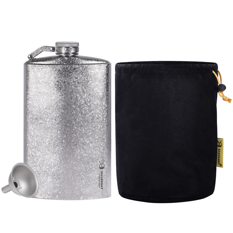 
                  
                    Titanium Hip Flask & Funnel - 280ml/9.47 fl oz & 450ml/15.22 fl oz - SilverAnt Outdoors
                  
                