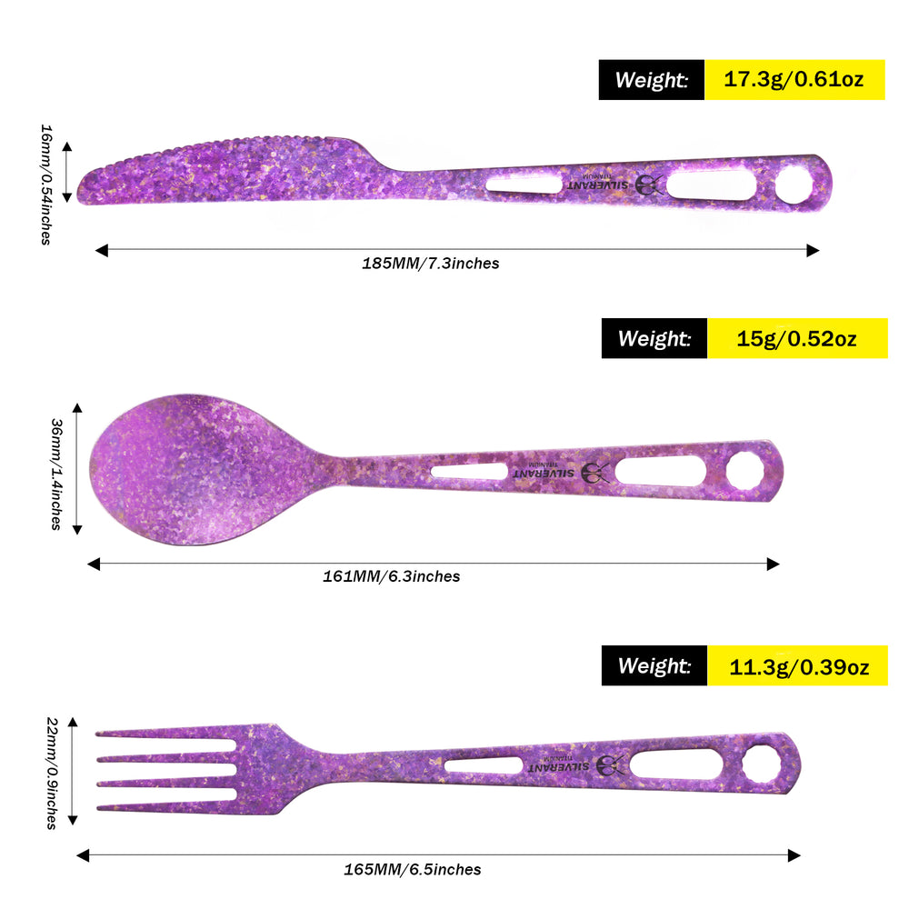 
                  
                    SilverAnt Outdoors Titanium 3-Piece Cutlery Set - Purple
                  
                