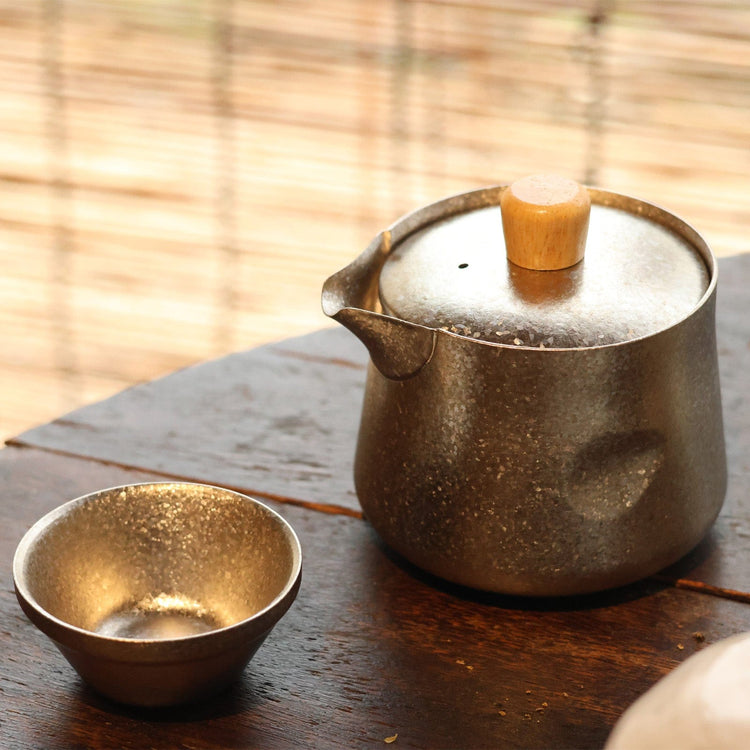 
                  
                    SilverAnt Crystallized Titanium Breeze Travel Teapot & Cups Set - actual product photo, real life setting, lifestyle shot
                  
                