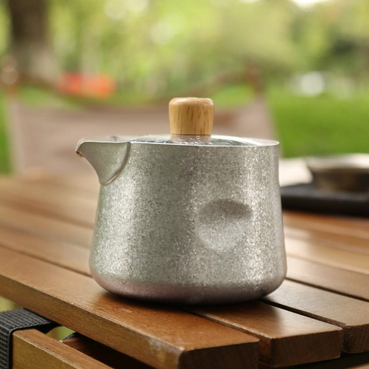 
                  
                    SilverAnt Crystallized Titanium Breeze Travel Teapot & Cups Set - actual product photo, real life setting, in-use, lifestyle shot
                  
                