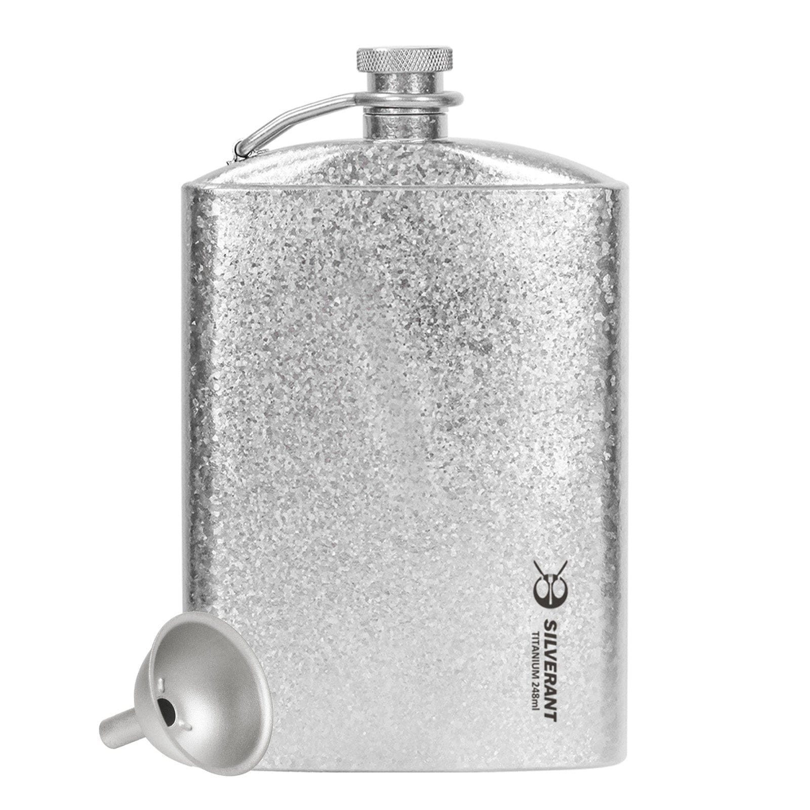 Titanium Hip Flask and Funnel 248ml/8.73 fl oz | SilverAnt Outdoors