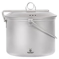Large Titanium Camping Pot with Lid & Bail Handle 2L/67.63 fl oz
