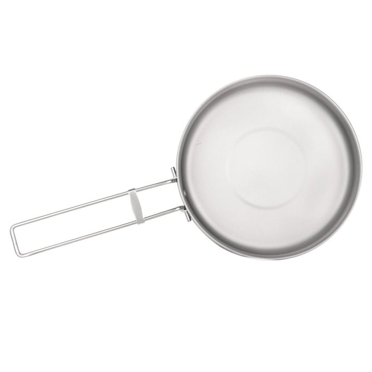 
                  
                    SilverAnt Medium 2-Piece Titanium Pot and Pan Camping Cookware Set - Frying Pan 750ml/26 fl oz top view
                  
                