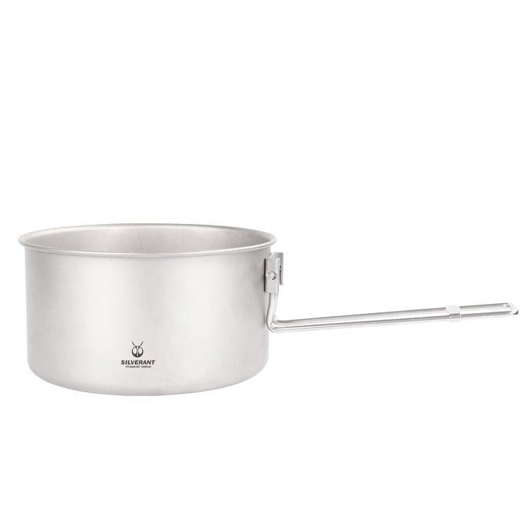 
                  
                    SilverAnt Medium 2-Piece Titanium Pot and Pan Camping Cookware Set -  Camping Pot With Lid 1600ml/56.3 fl oz
                  
                