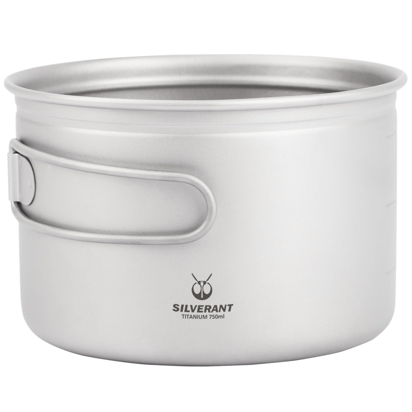 SilverAnt Outdoors Titanium Camping Pot 750ml/26.3 fl oz